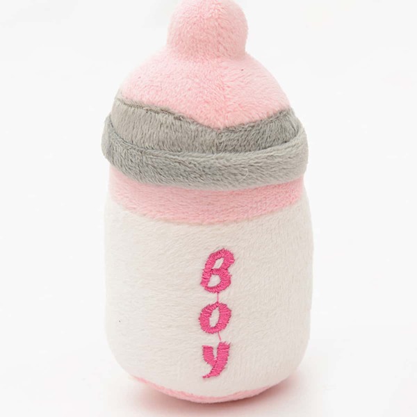 

1pc Milk Bottle Shaped Dog Sound Toy, Pink