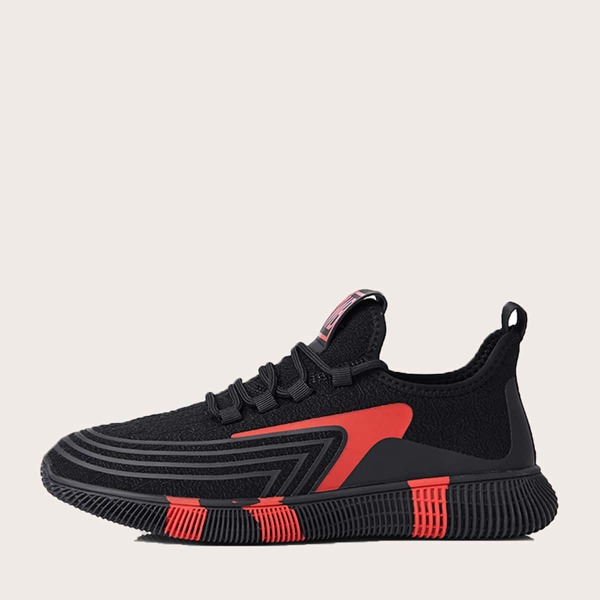 

Men Low Top Knit Sneakers, Black