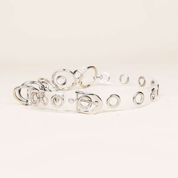 

Eyelet Decor Clear Belt