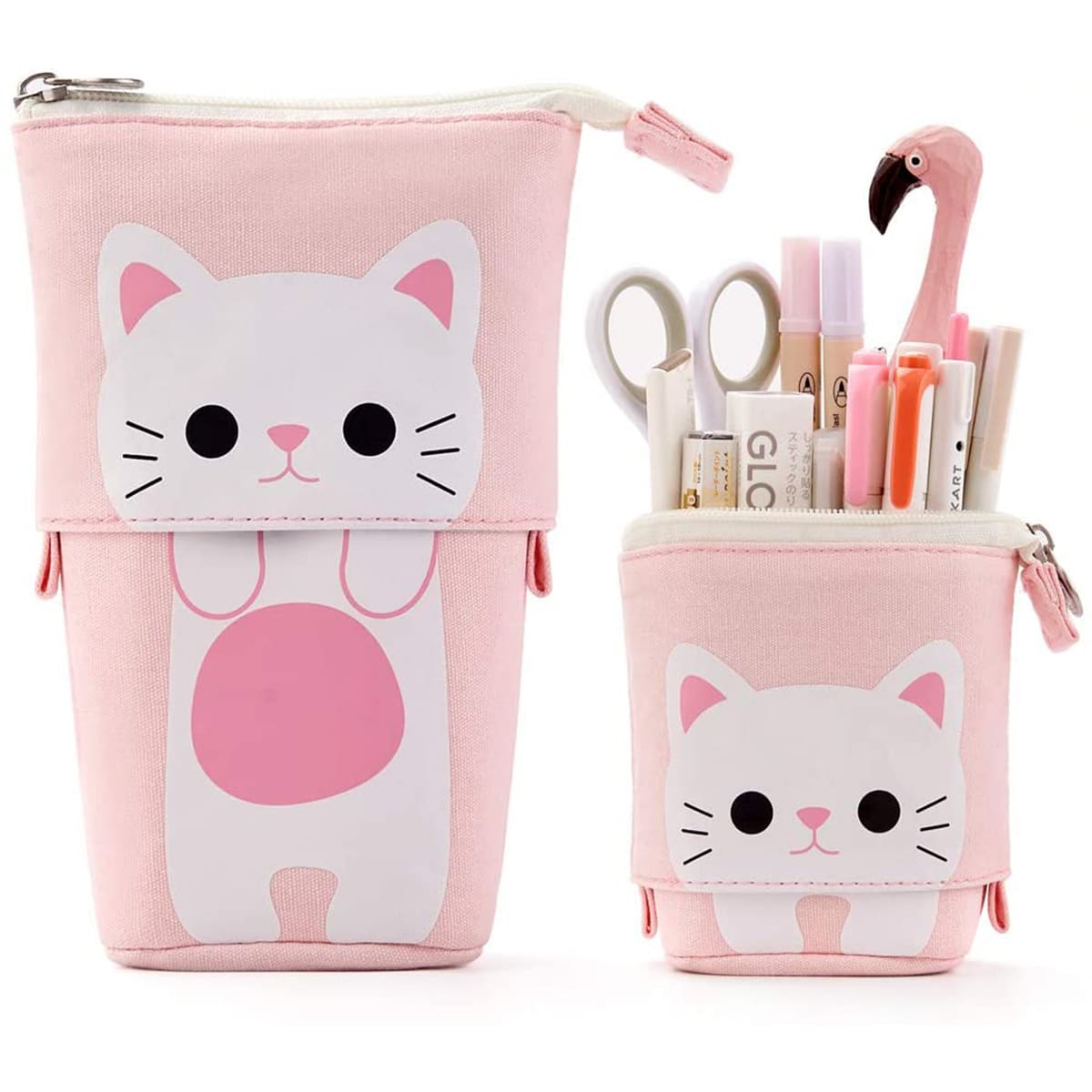 

1pc Cartoon Retractable Pencil Case, Pink