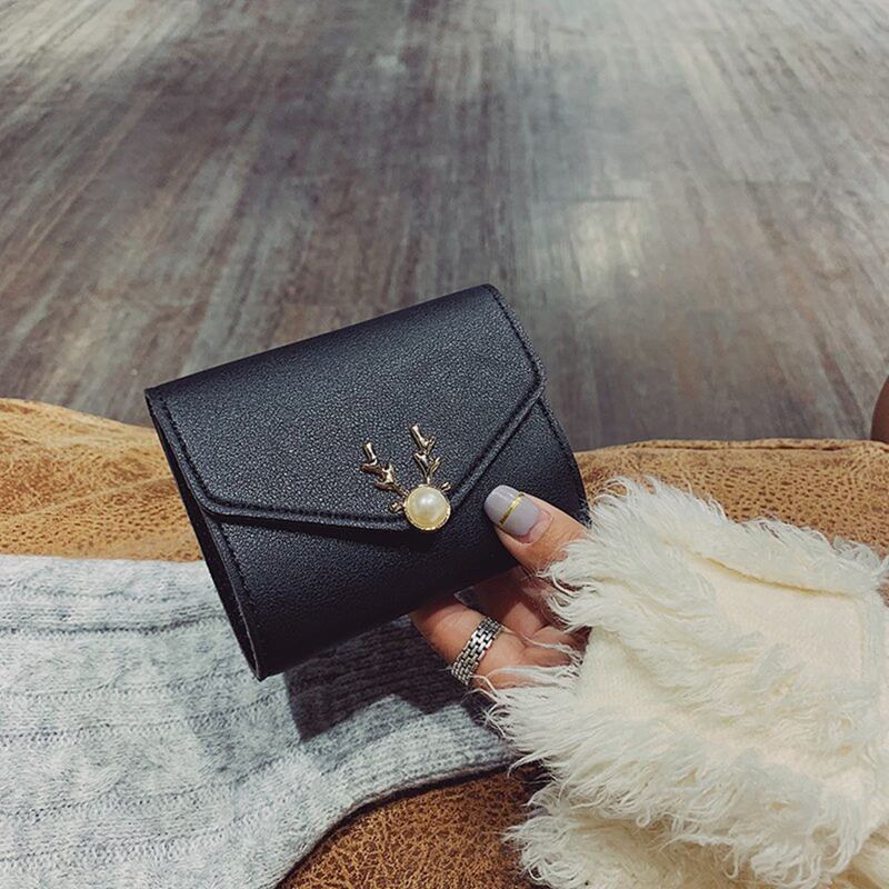 

Antlers Fold Over Purse, Black