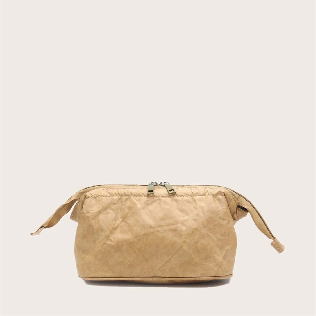 

Kraft Paper Design Zip Purse, Khaki