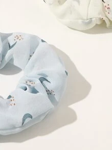 3 Stücke Scrunchie mit Mond Muster - Verschiedenfarbig - Übersicht 3