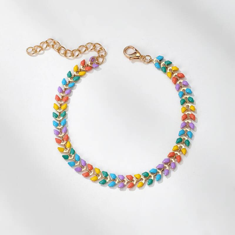 

Colorful Leaf Bracelet, Multicolor