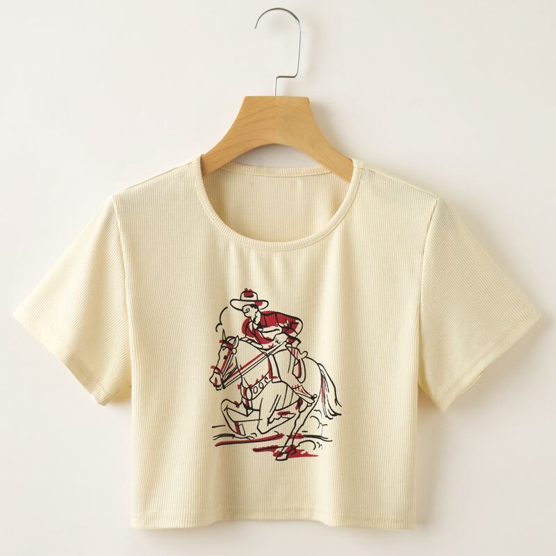 

Figure Graphic Boxy Tee, Apricot