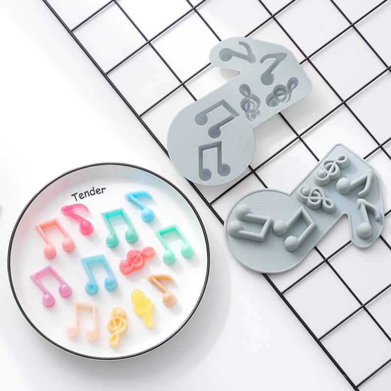 

1pc Music Note Shaped Chocolate Mold, Grey