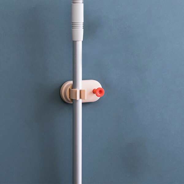 

1pc Simple Wall Mounted Mop Clip, Pink