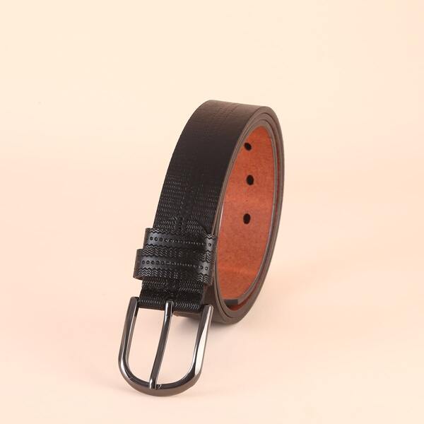

Men Pin Buckle Belt, Black