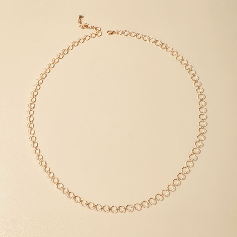 

Circle Design Waist Chain, Gold