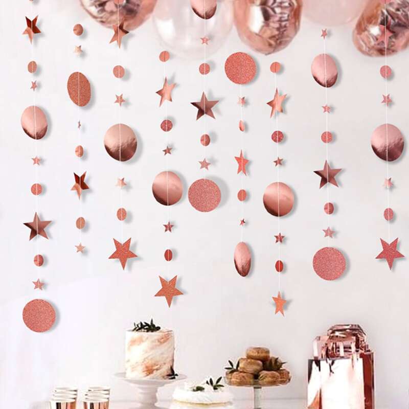 

4M Star & Sun Decor Pull Flag, Champagne