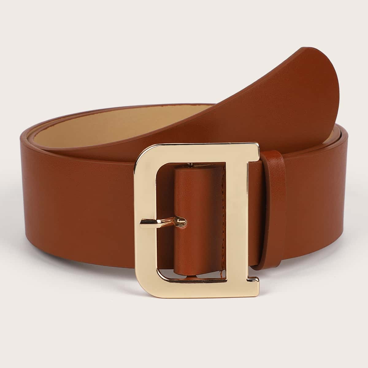 

Metal Buckle Belt, Brown