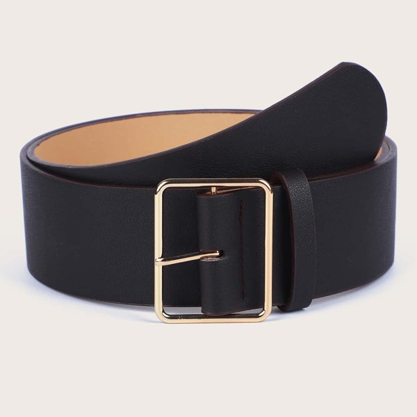 

Geo Buckle Belt, Coffee brown