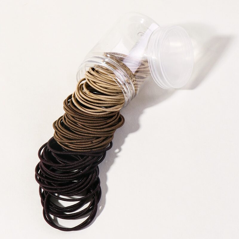 

100pcs Simple Hair Tie, Multicolor