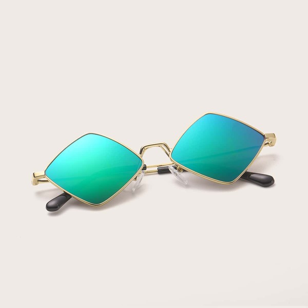 

Men Irregular Marine Sunglasses, Green