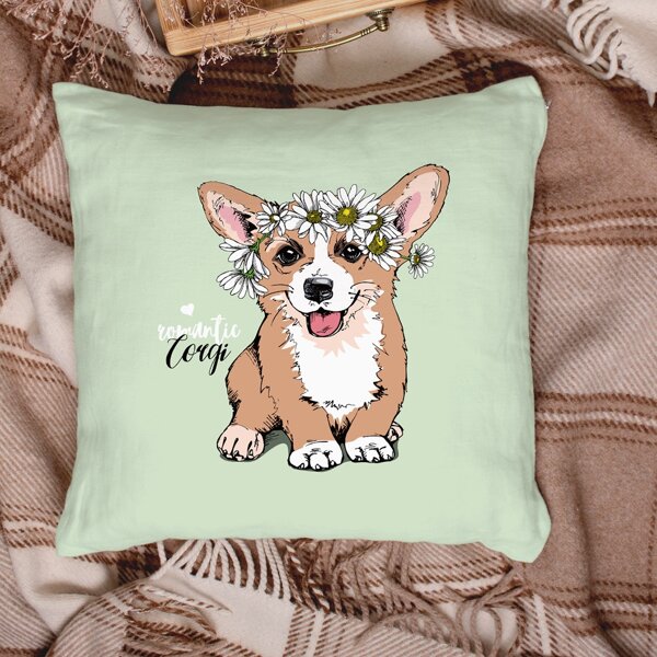 

Dog Print Cushion Cover Without Filler, Multicolor