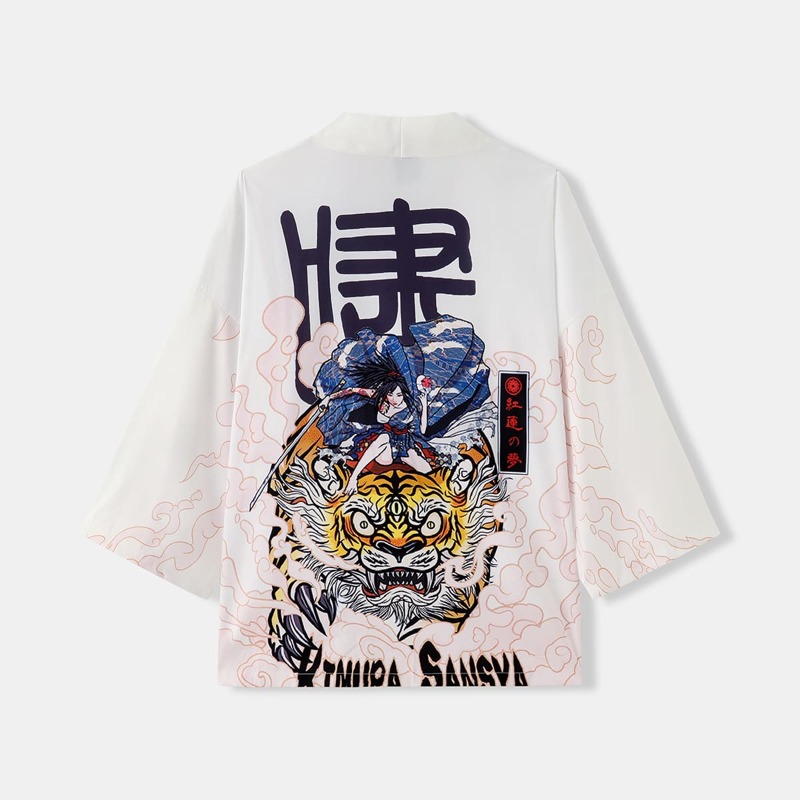 

Guys Figure And Monster Graphic Shirt, White