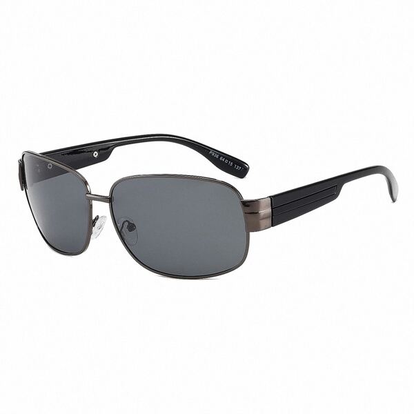 

Men Fashionable Metal Polarized Sunglasses, Black