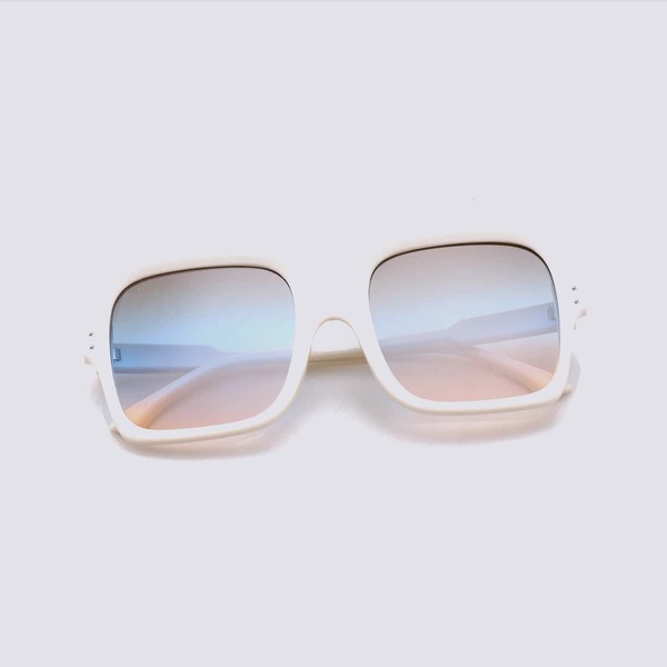 

Plate Square Sunglasses, Beige