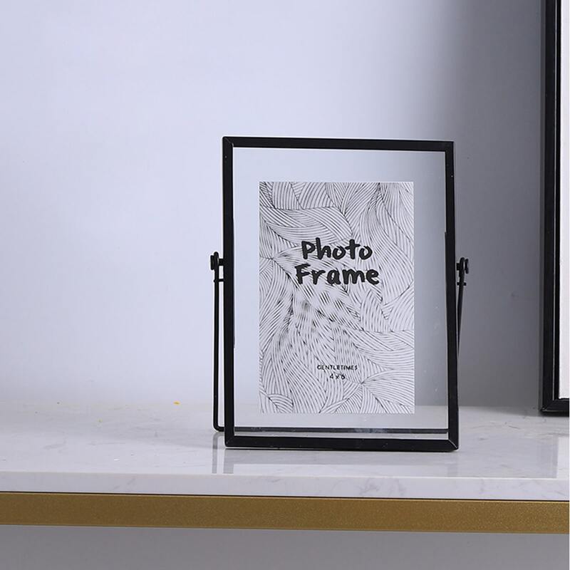 

6 Inch Iron Photo Frame, Black