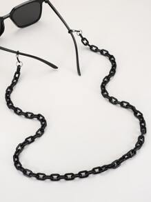 Rantai Kacamata Solid Sederhana - Hitam - View 1