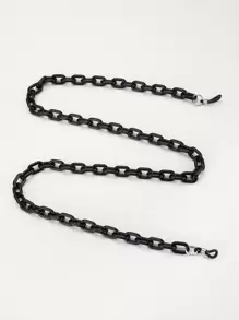 Rantai Kacamata Solid Sederhana - Hitam - View 2