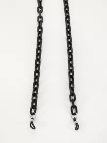 Rantai Kacamata Solid Sederhana - Hitam - View 3