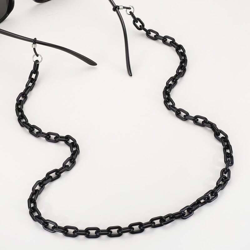 

Simple Solid Glasses Chain, Black
