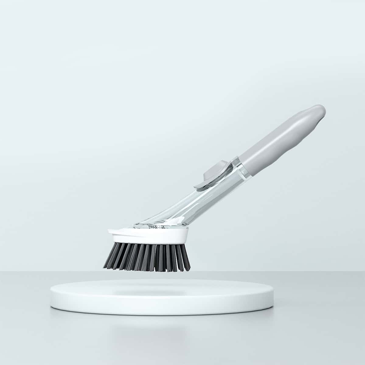 

1pc Automatic Liquid Filling Cleaning Brush, Grey