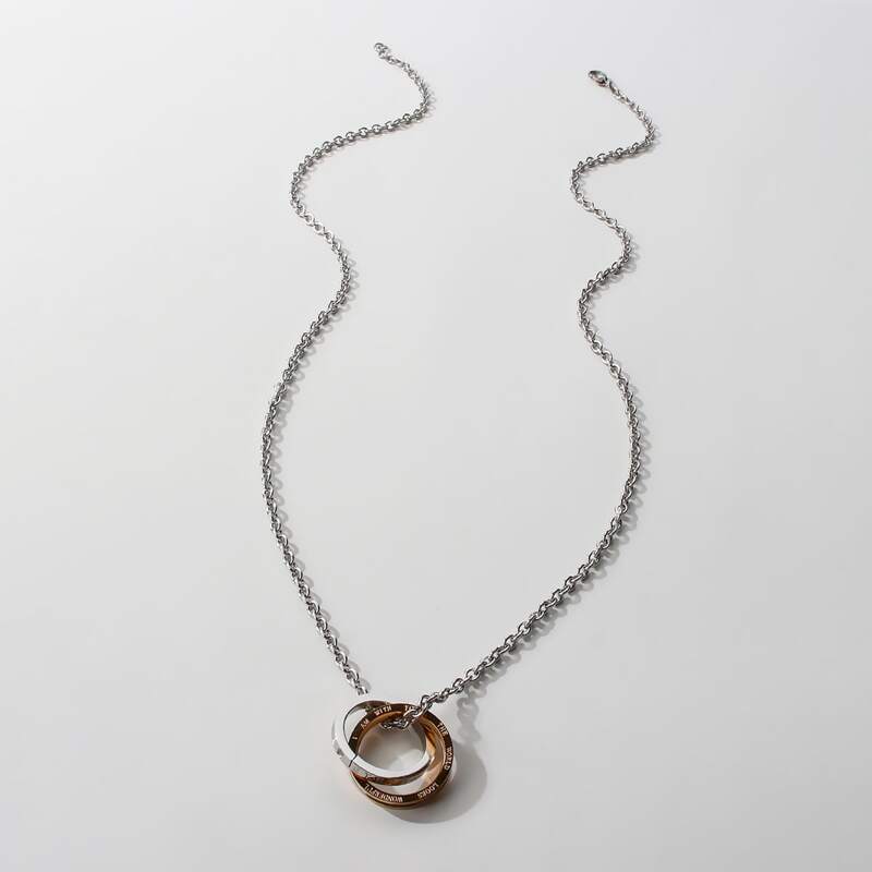 

Guys Round Link Necklace, Multicolor