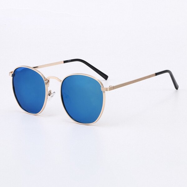 

Men Metal Frame Polarized Sunglasses, Blue