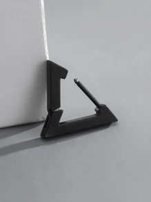 時尚流行1入組式男士三角圈耳環不銹鋼珠寶禮物和時尚外觀 - 黑色 - 查看 2