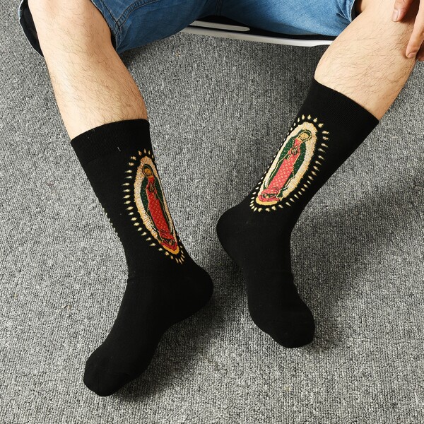 

Men Figure Graphic Socks, Multicolor