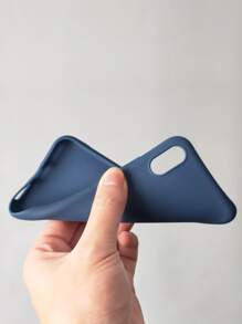 1pc Solid Case tương thích với iPhone - Màu xanh lam - Xem 4