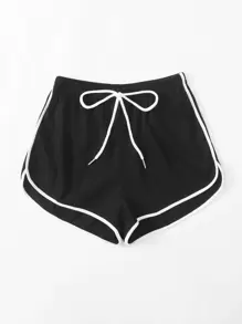 SHEIN EZwear Drawstring Waist Dolphin Shorts