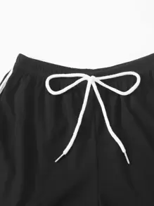 SHEIN EZwear Drawstring Waist Dolphin Shorts