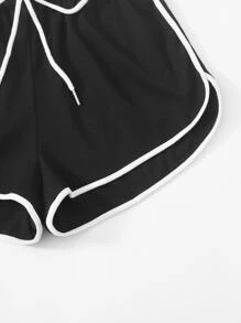 SHEIN EZwear Drawstring Waist Dolphin Shorts
