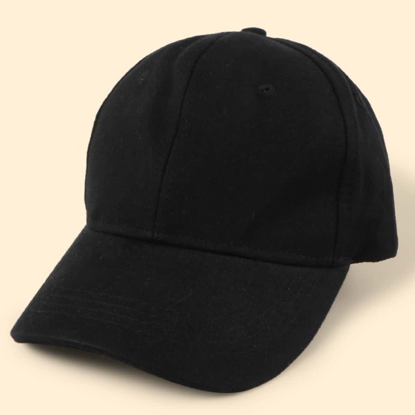 

Toddler Boys Plain Baseball Cap, Black