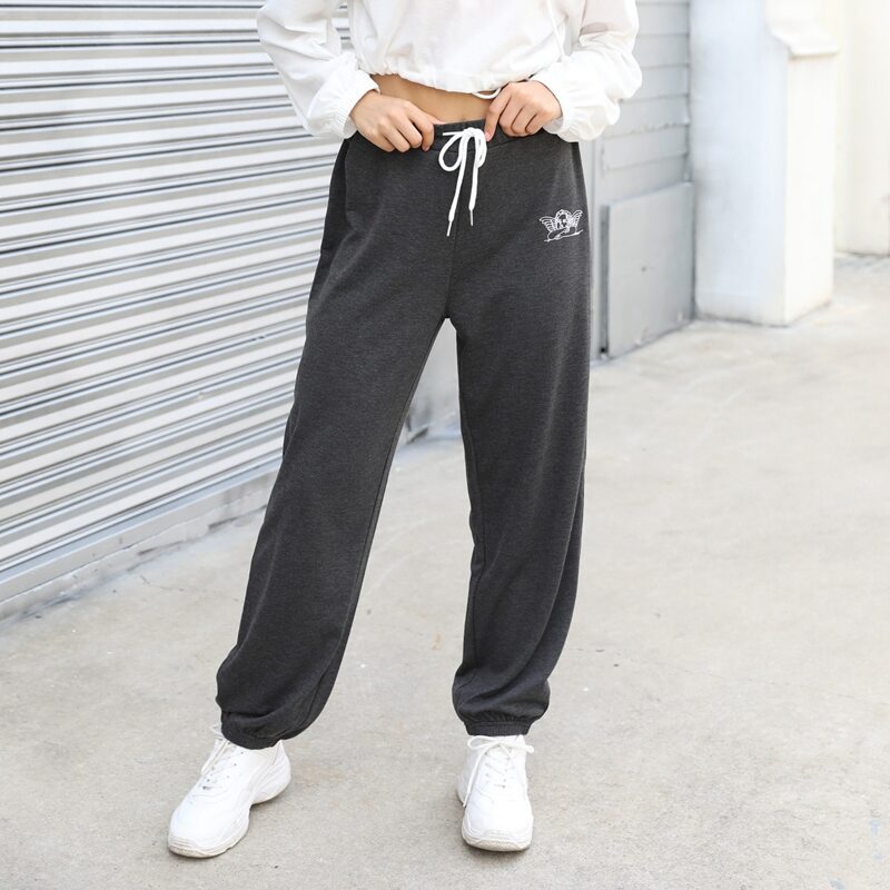 

Angel Drawstring Sweatpants, Dark grey