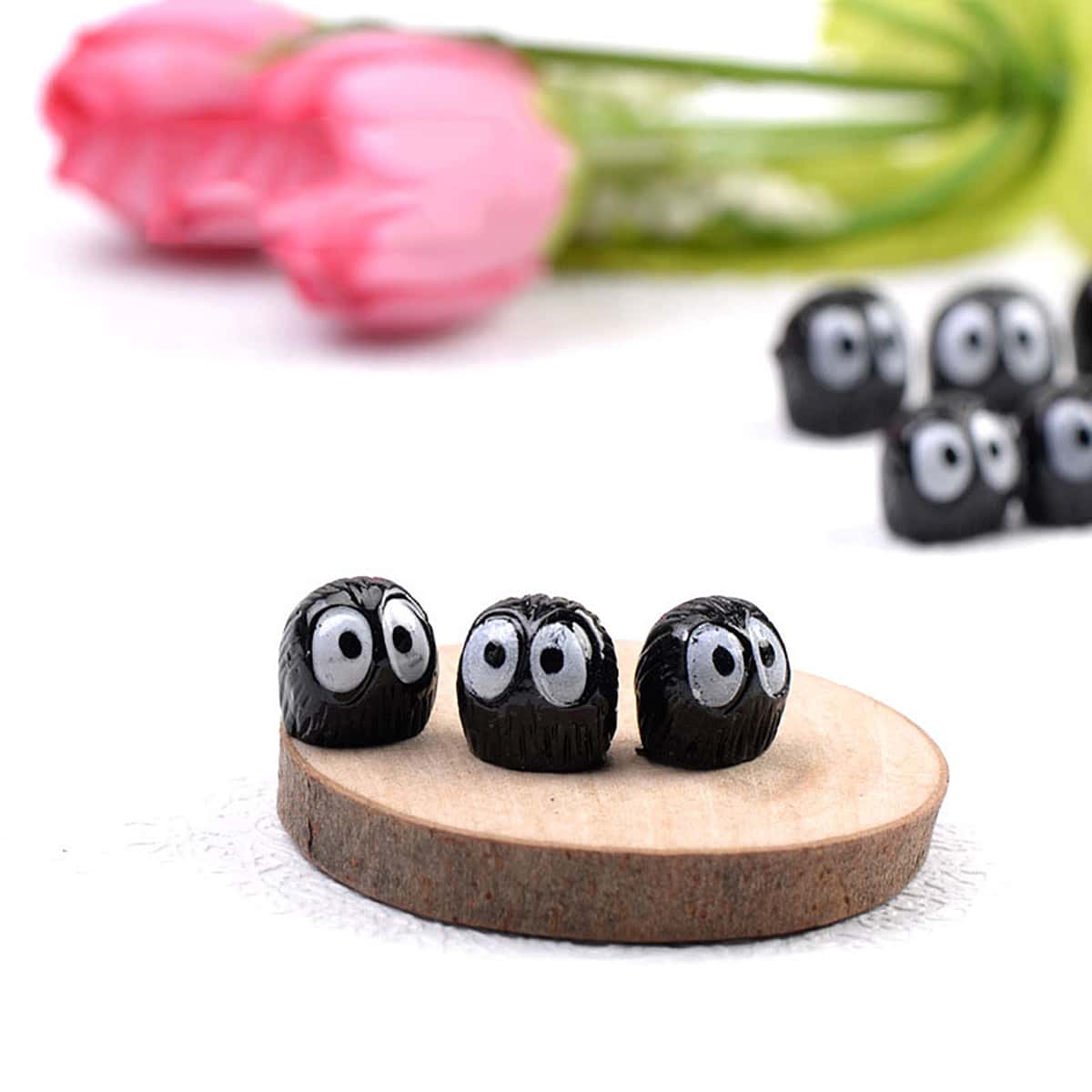 

10pcs Cartoon Decoration Object, Black and white