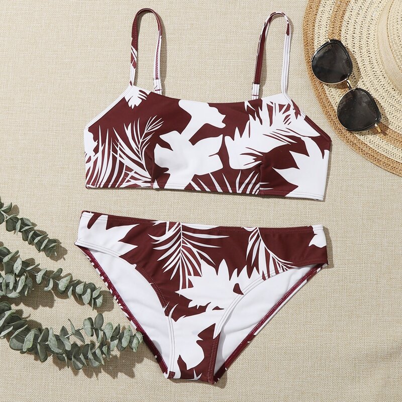 

Tropical Cami Bikini Swimsuit, Multicolor