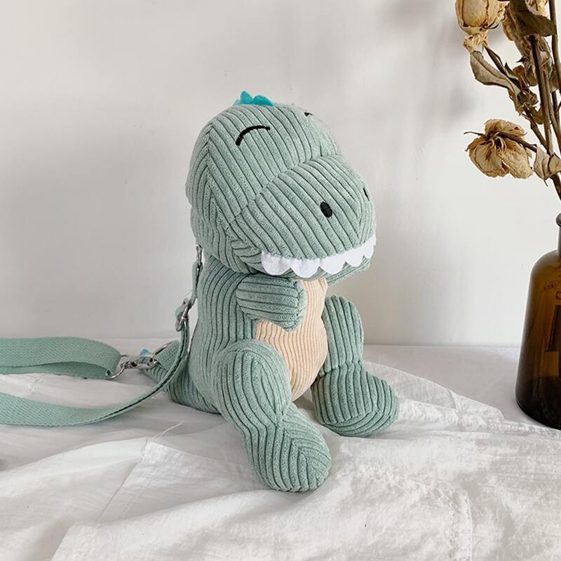 

Cartoon Dinosaur Crossbody Bag, Pastel mint green