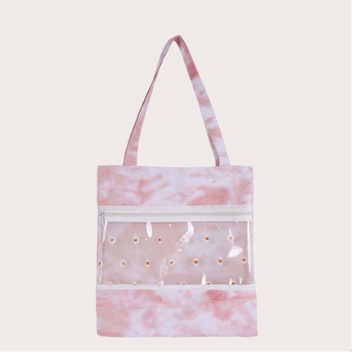 

Daisy Pocket Tie Dye Tote Bag, Multicolor