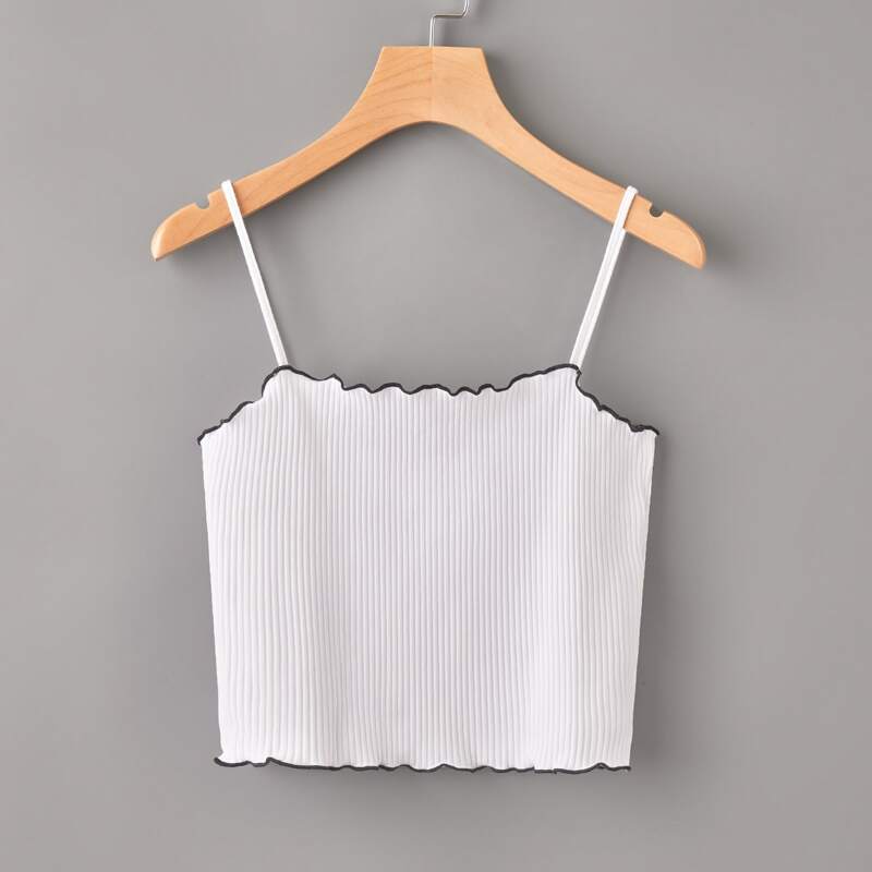 

Lettuce Trim Cami, White