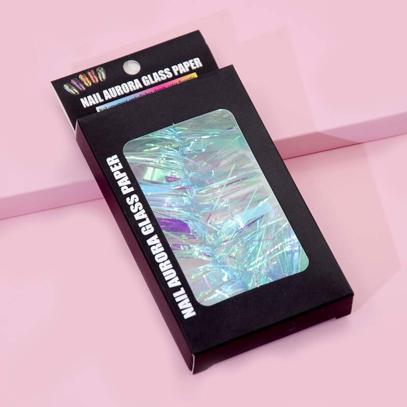 

1box Nail Aurora Glass Paper, Blue