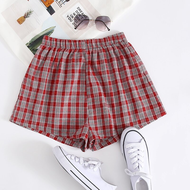 

Plaid Print Shorts, Multicolor