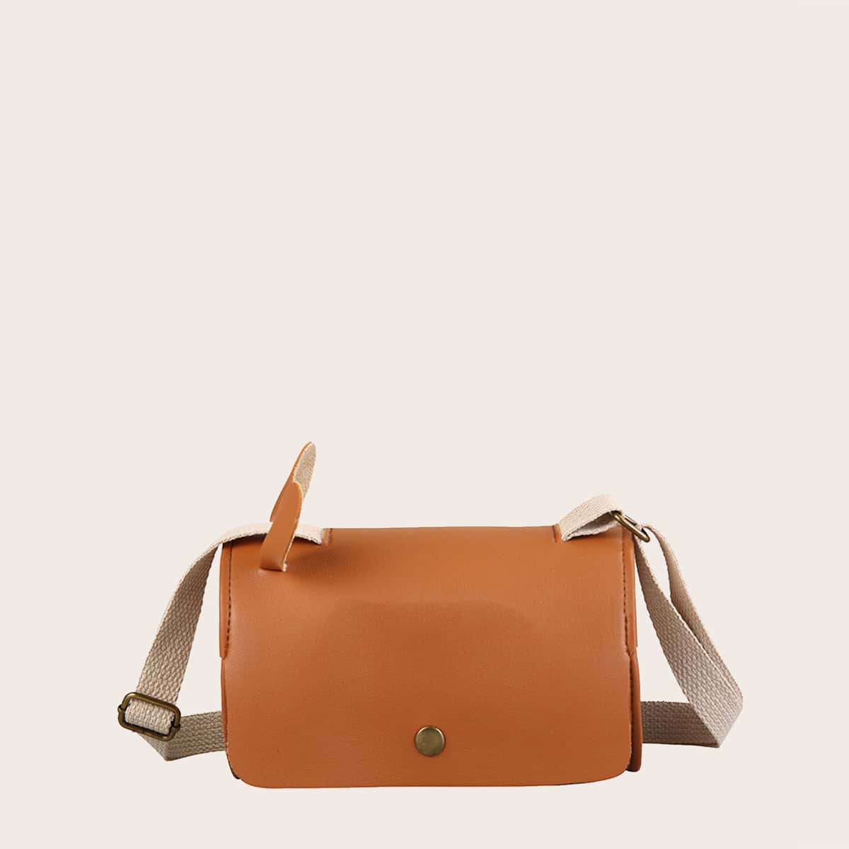 

Cartoon Cylinder Crossbody Bag, Brown