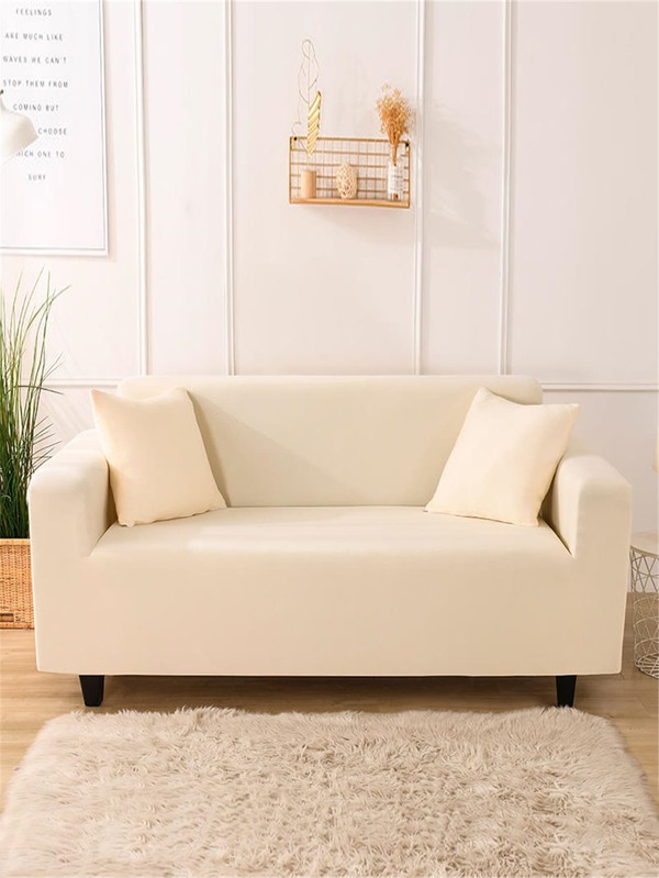 1pc Elastic Solid Color Sofa Cover