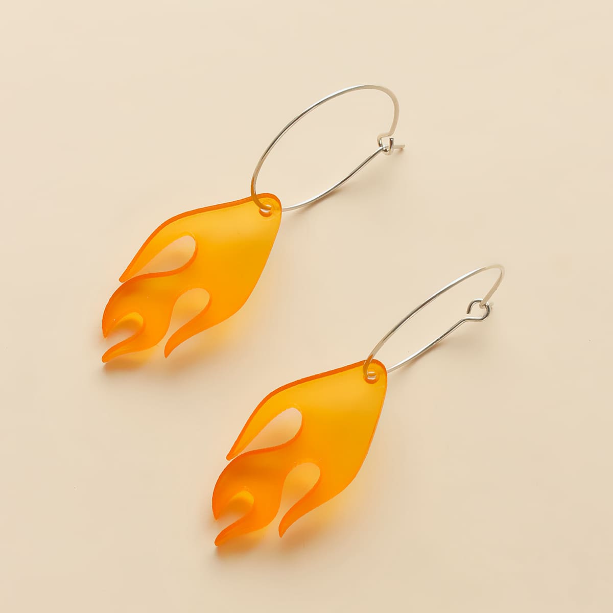 

Flame Drop Earrings, Orange