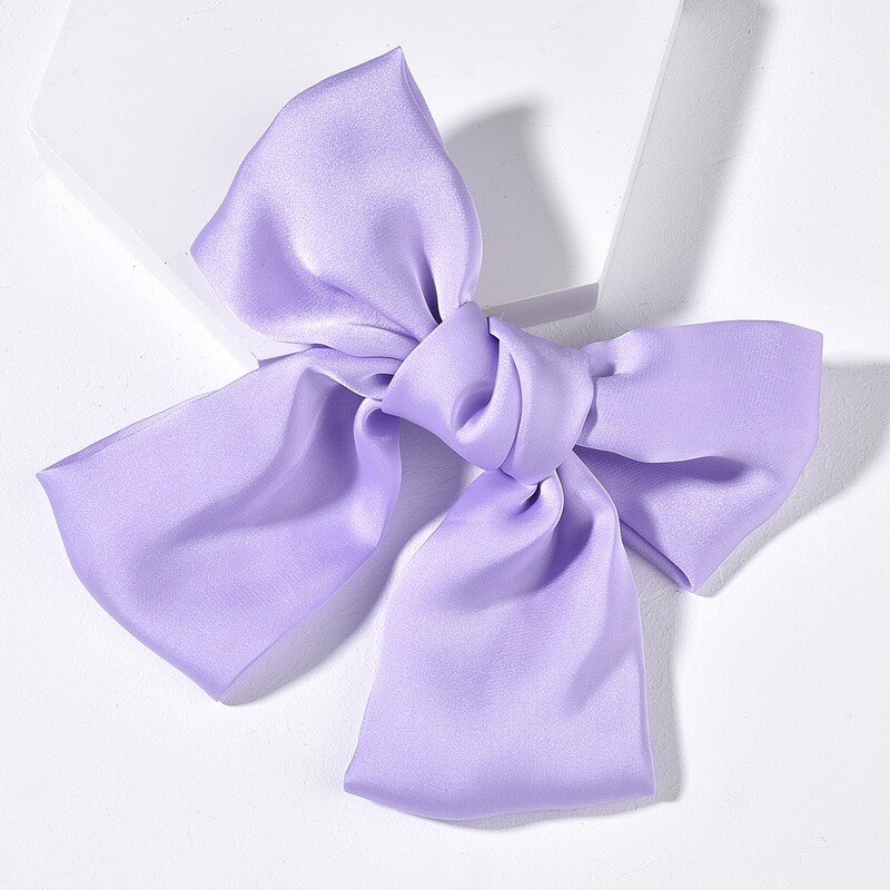 

Plain Bow Hair Clip, Purple