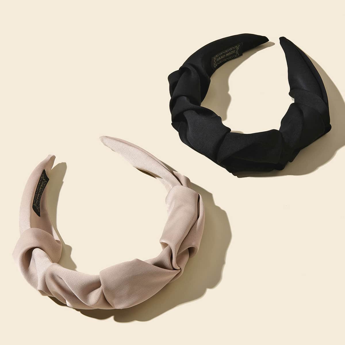 

2pcs Plain Hair Hoop, Multicolor